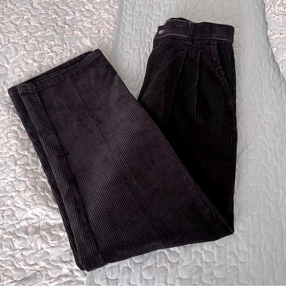 TFW Black Corduroy Pants, size 14 Reg